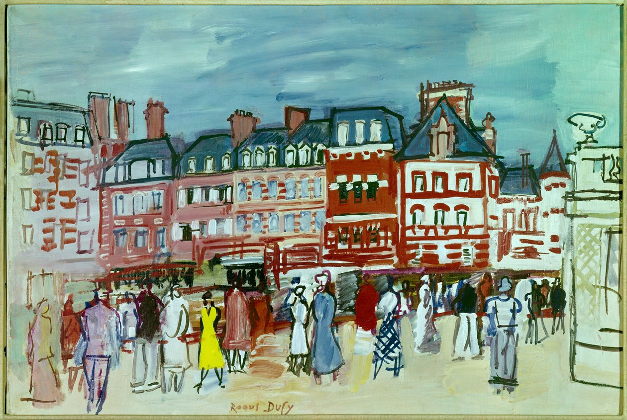 Huizen In Trouville door Raoul Dufy