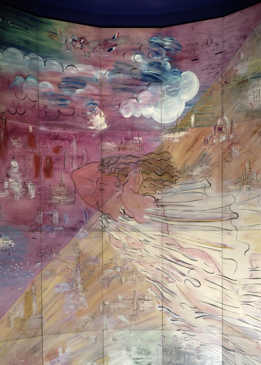 La Fee Electricite, detail van de linkerkant door Raoul Dufy