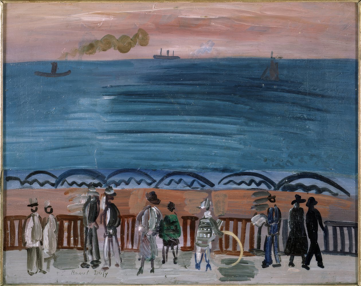 "Het strand van Sainte-Adresse door Raoul Dufy