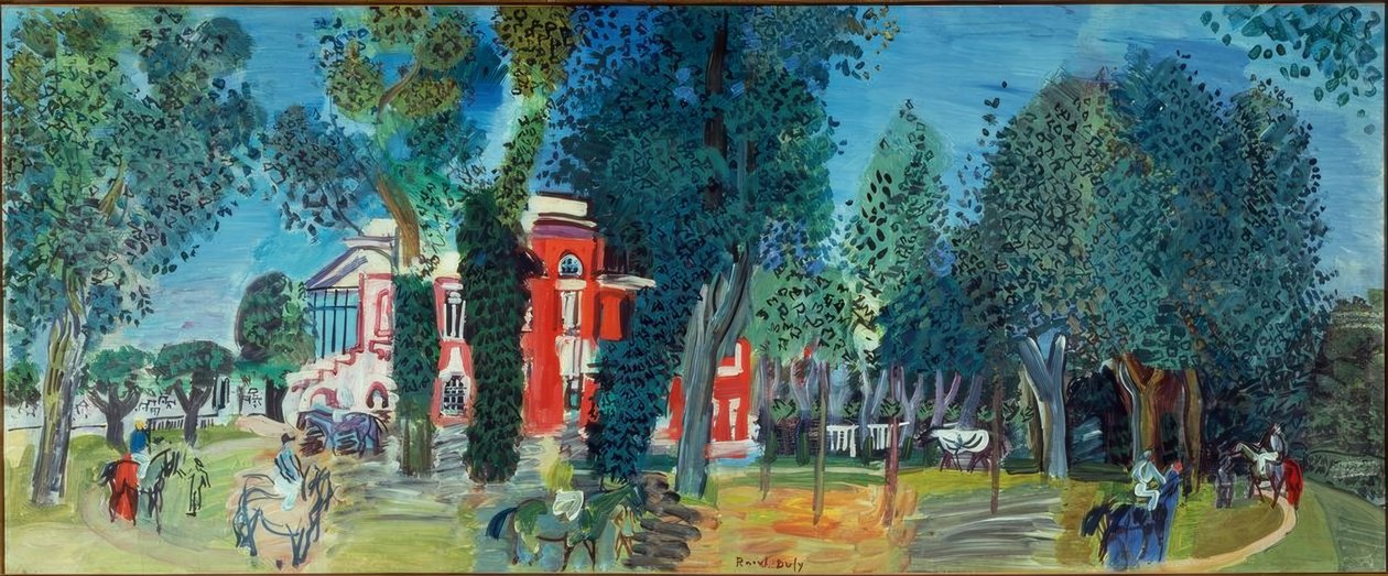 De paddock van Deauville door Raoul Dufy