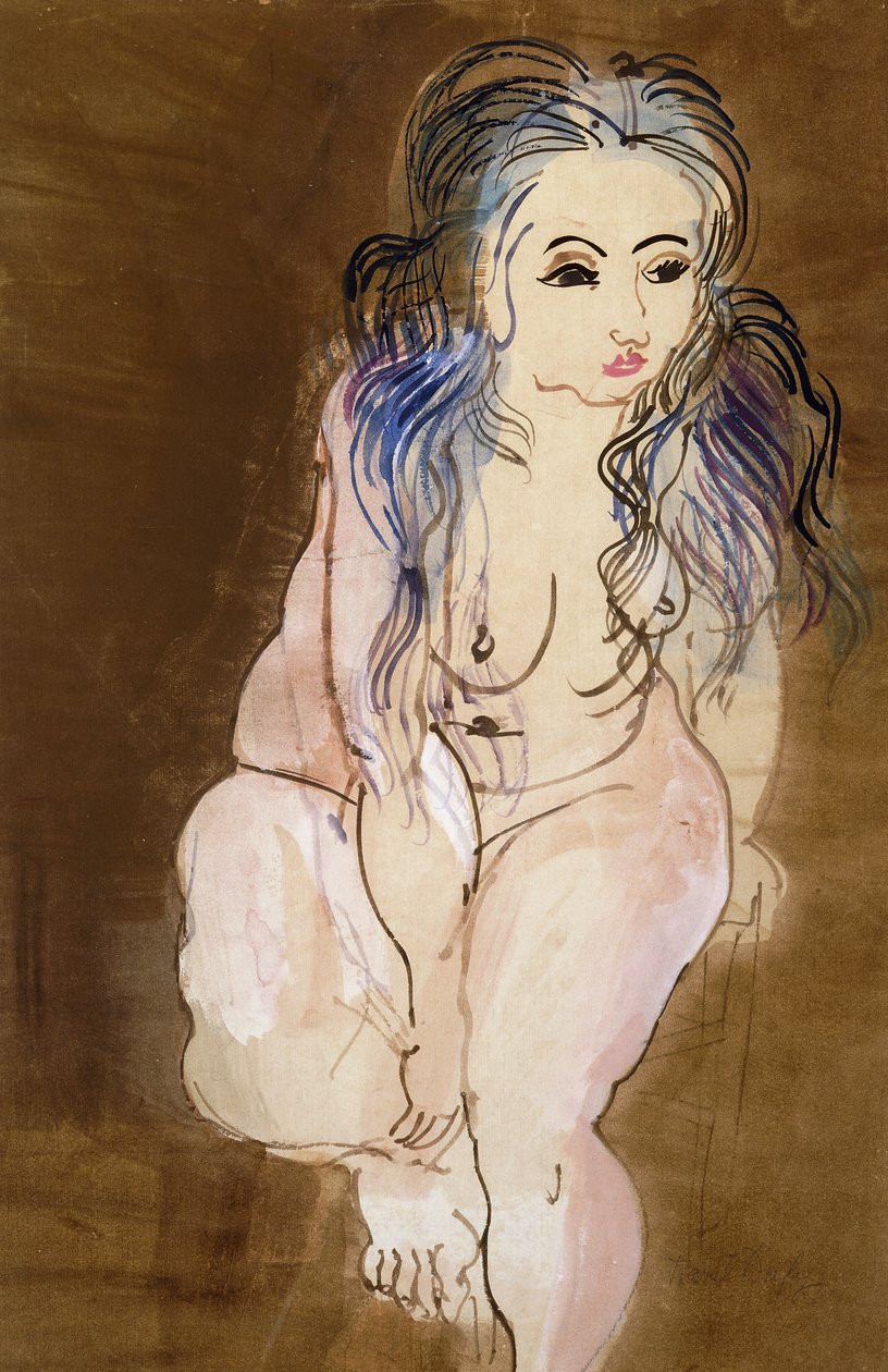 Naakte vrouw zittend; Femme Nue Assise door Raoul Dufy