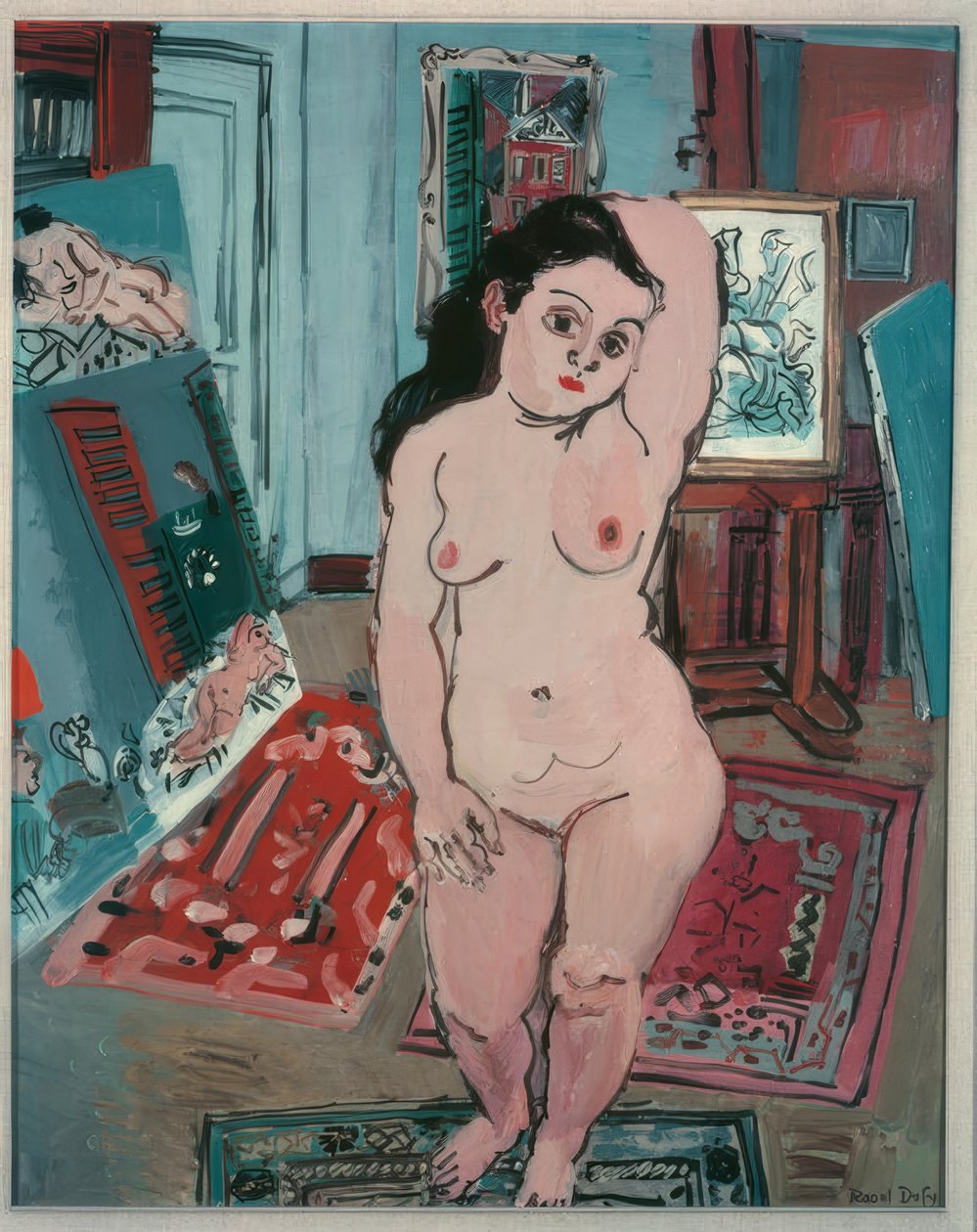 Naakt met aronskelken door Raoul Dufy