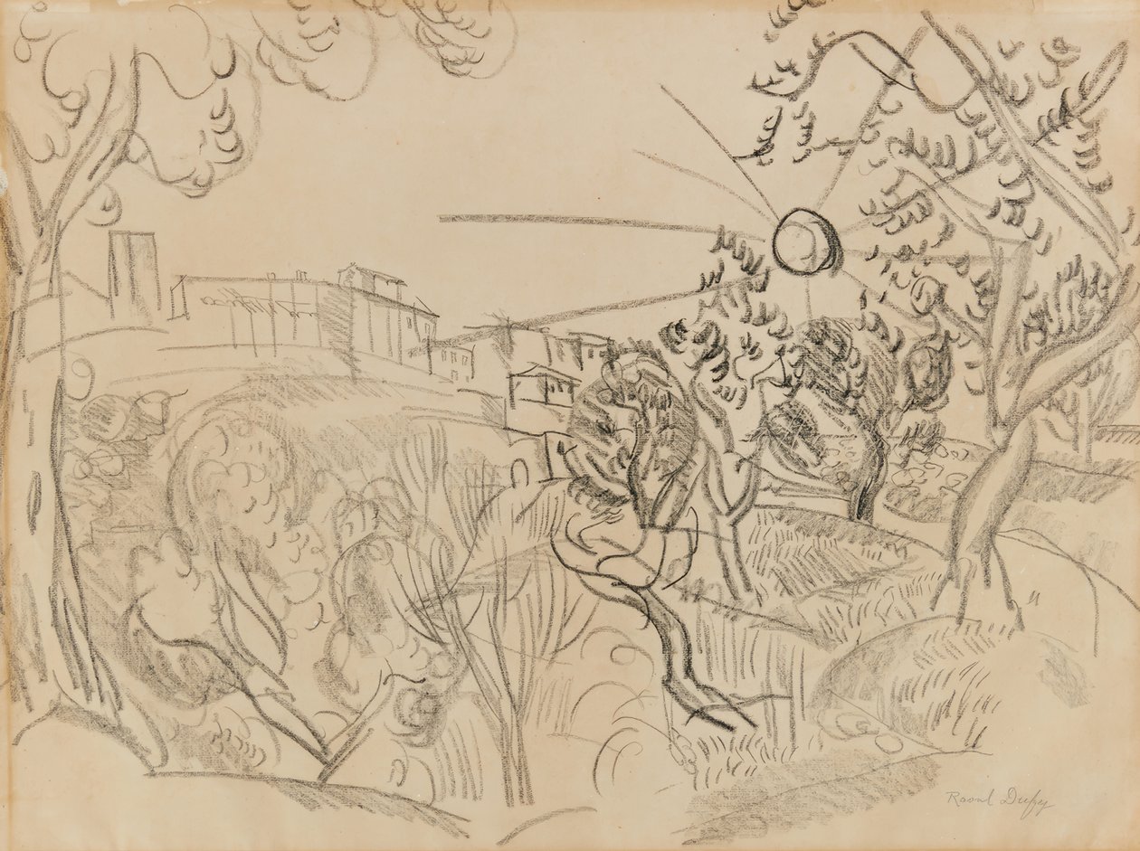 Olijfbomen in de Provence door Raoul Dufy