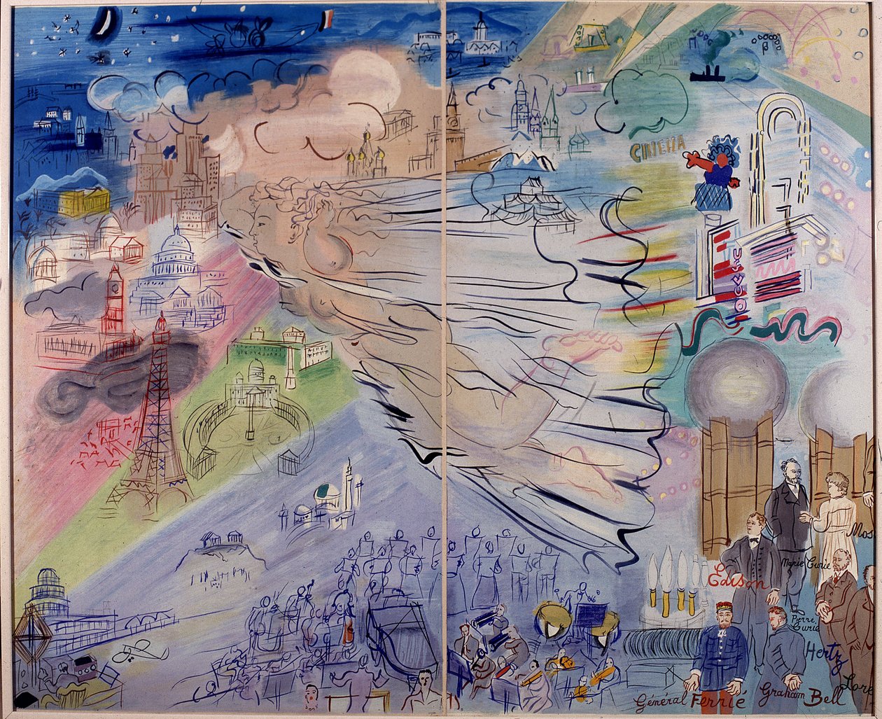 Schilderij "La Fee Electricite" van Raoul Dufy (1877-1953) door Raoul Dufy