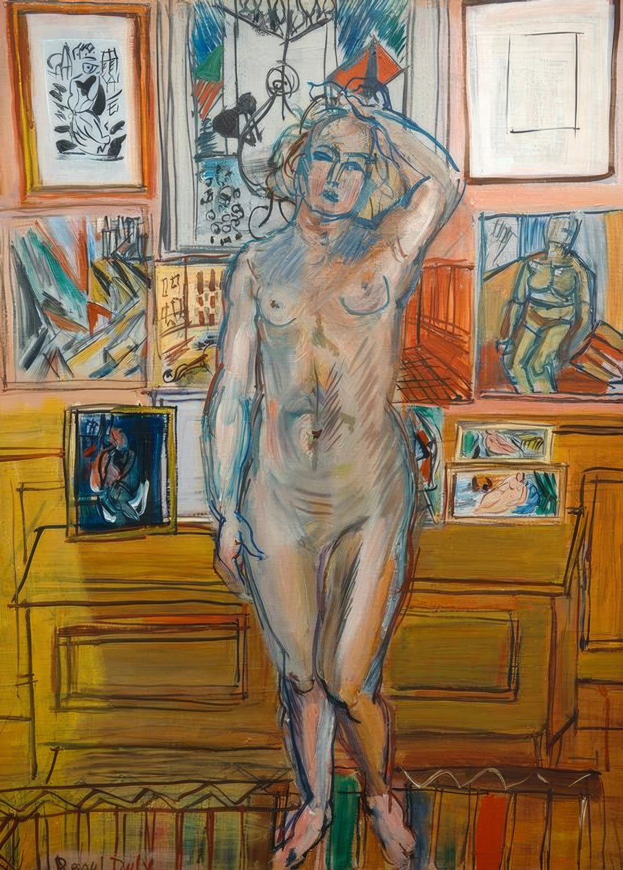 Naakt staan op schilderijen door Raoul Dufy