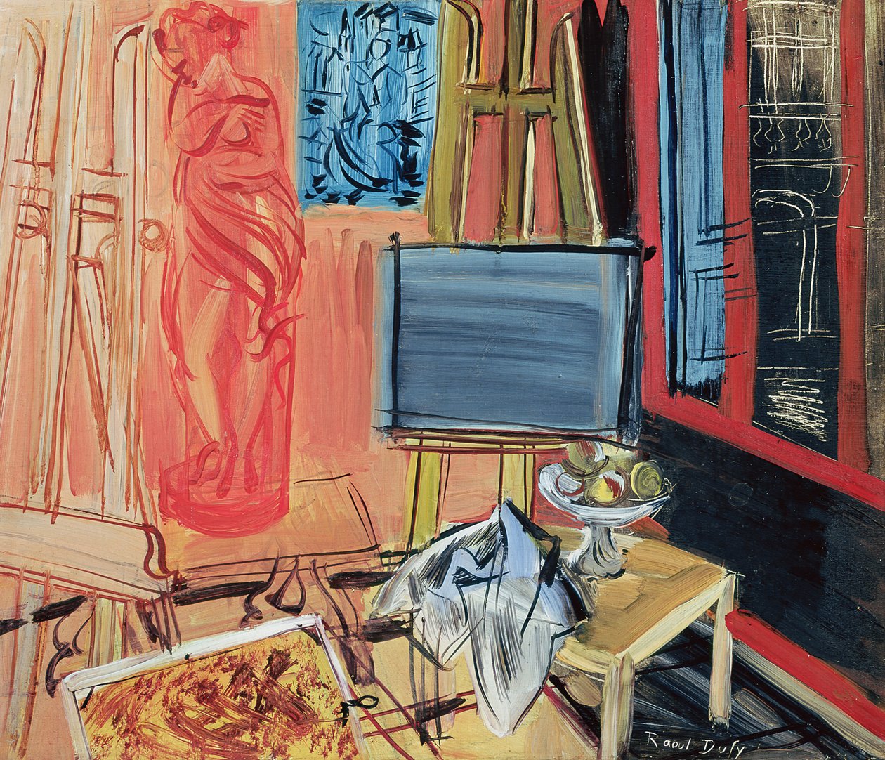 Stilleven (olieverf op doek) door Raoul Dufy