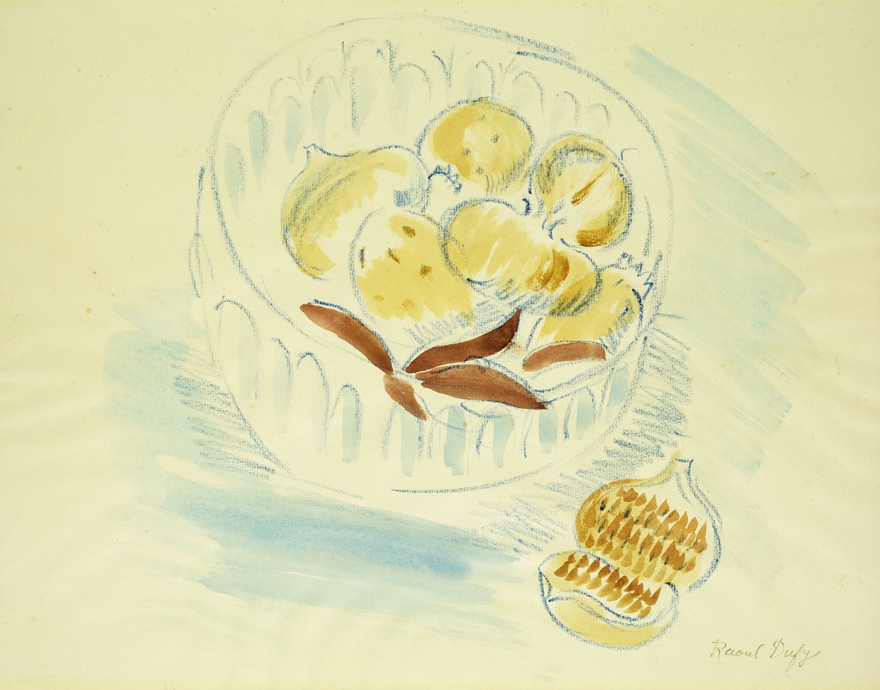 Stilleven met vijgen en granaatappels; Nature Morte aux Figues et la Grenade door Raoul Dufy