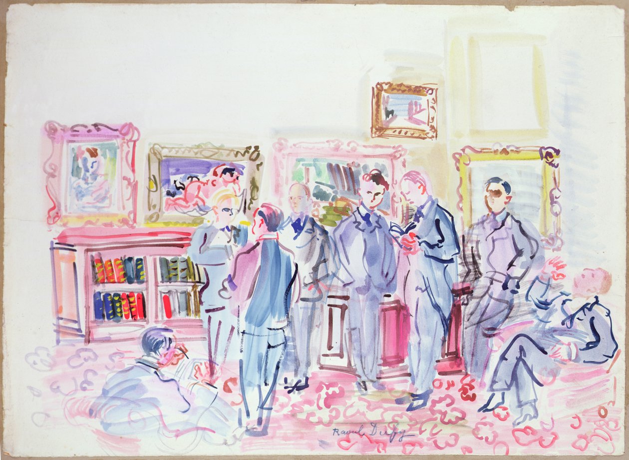De kunstamateurs (aquarel) door Raoul Dufy
