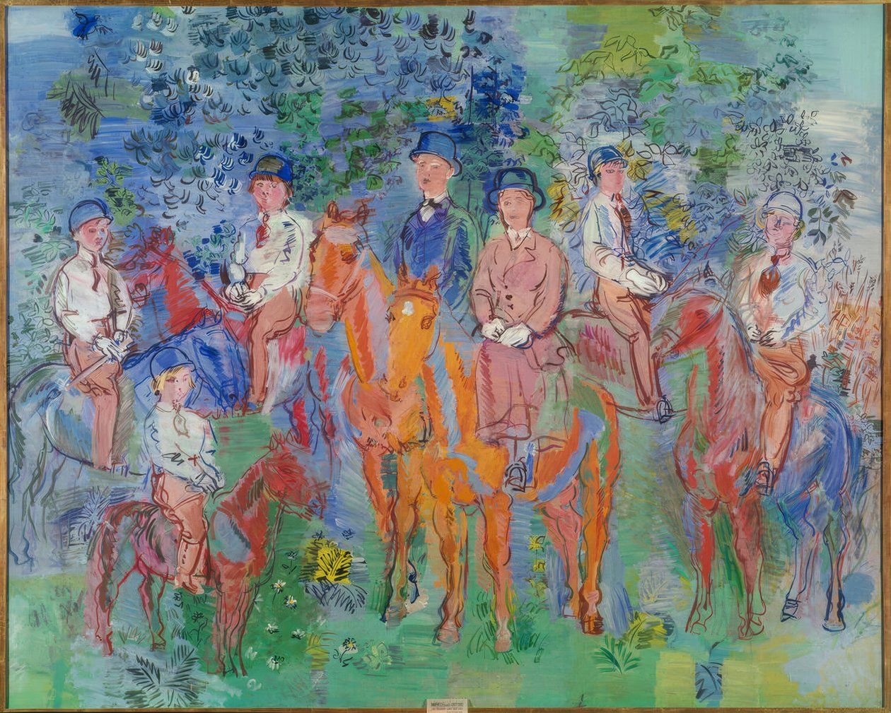 De ruiters in het bos door Raoul Dufy