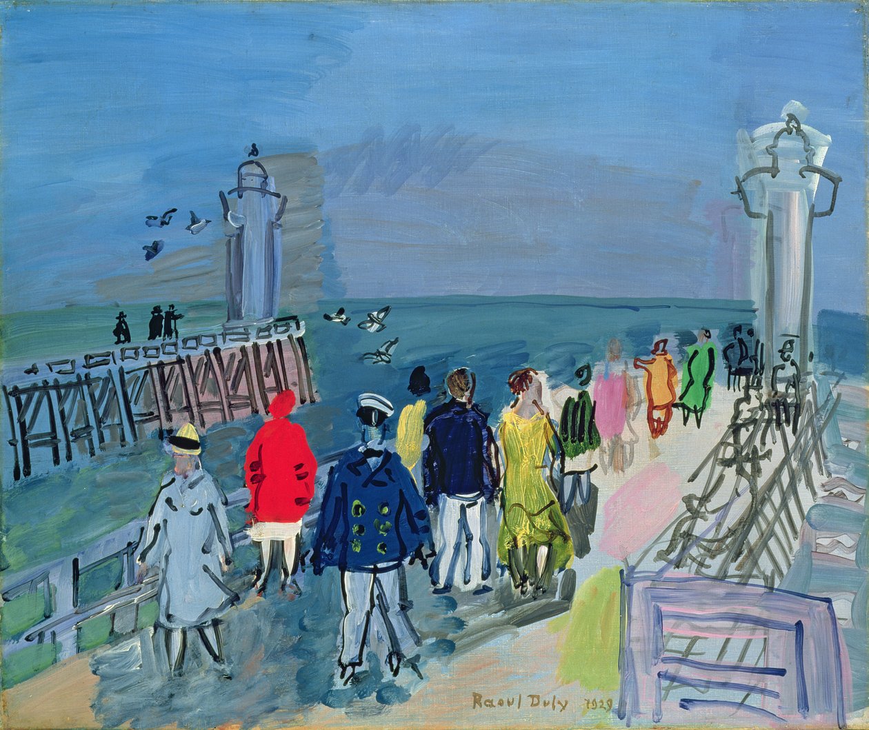 De steiger bij Trouville door Raoul Dufy