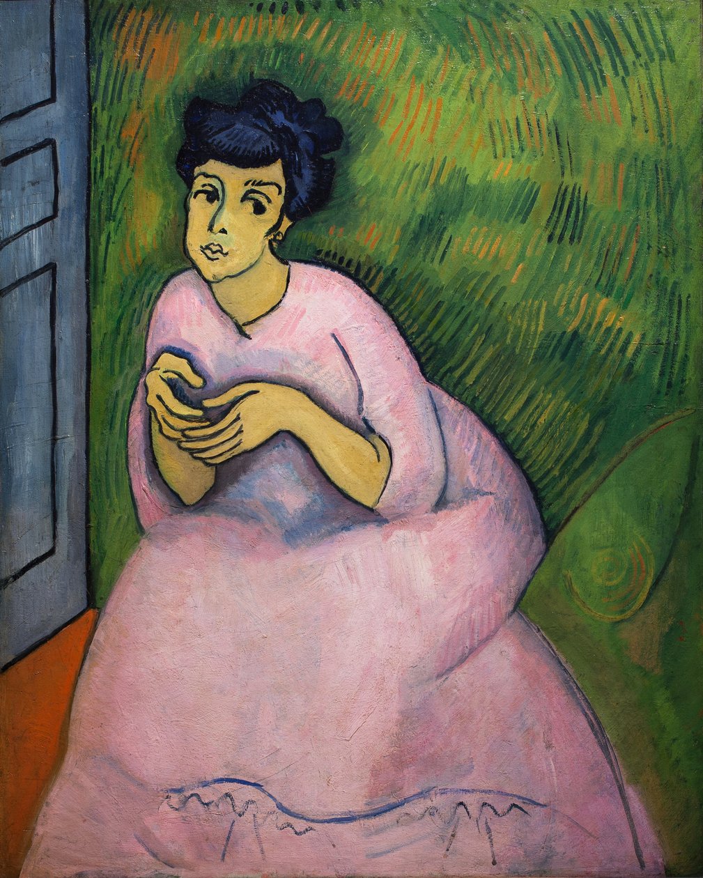 De dame in roze door Raoul Dufy