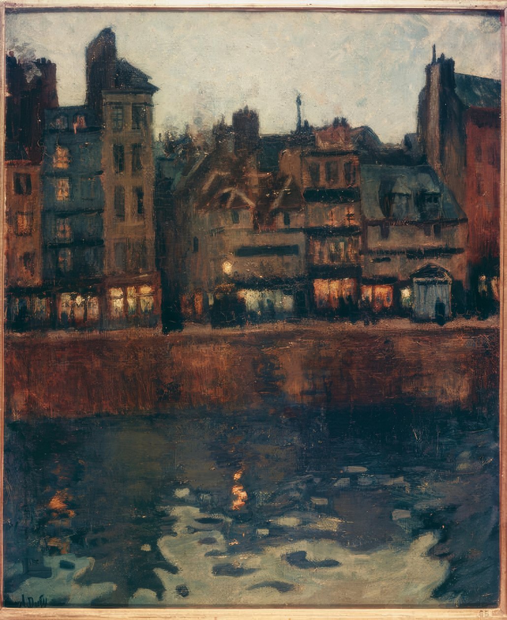 De haven van Le Havre bij zonsondergang door Raoul Dufy