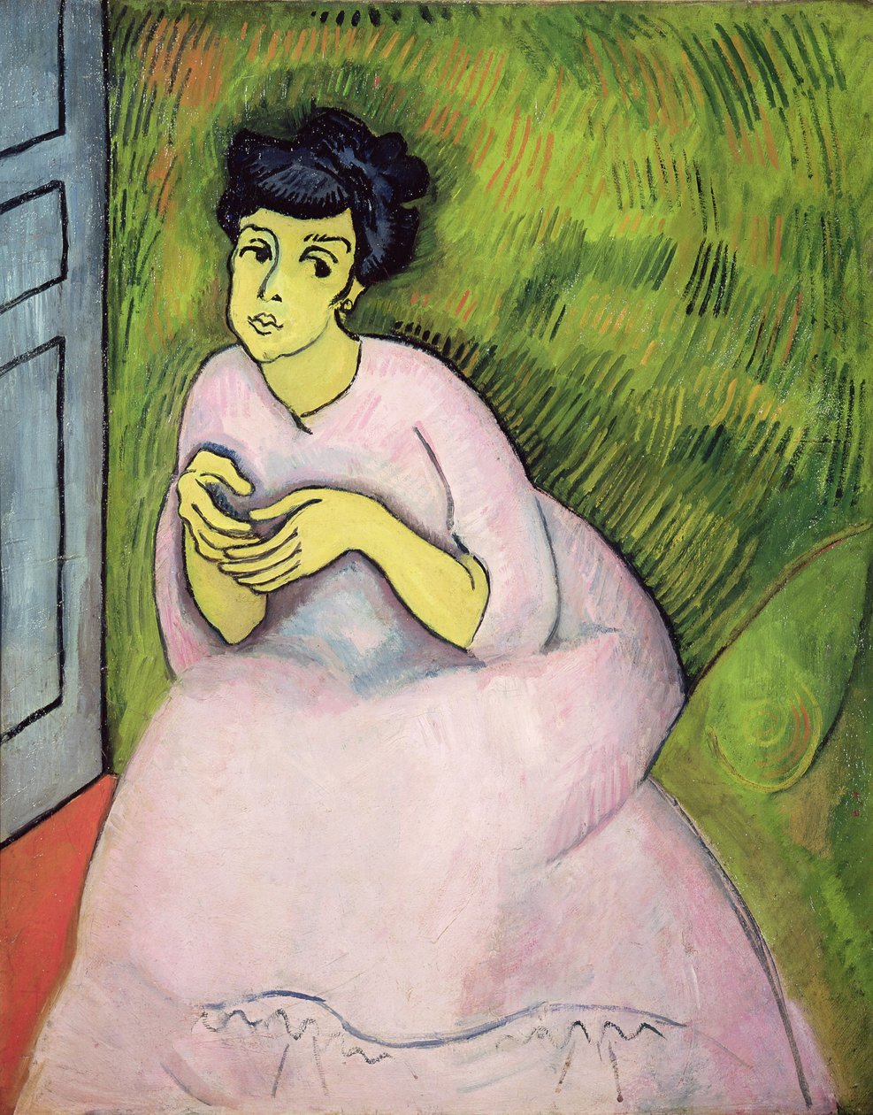 De vrouw in roze door Raoul Dufy