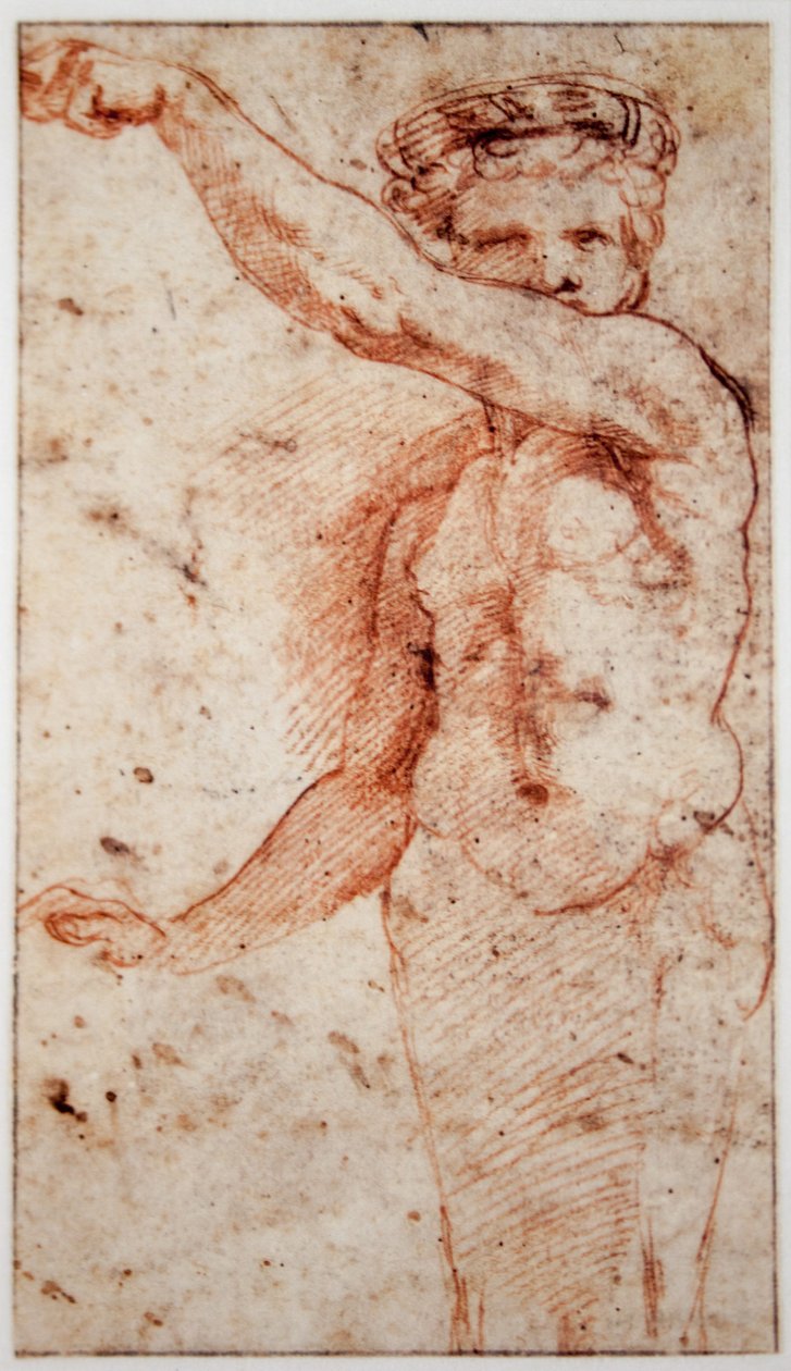 Herm met Opgeheven Linkerarm, Rechterarm Neergelaten door Raffaello Sanzio Raphael