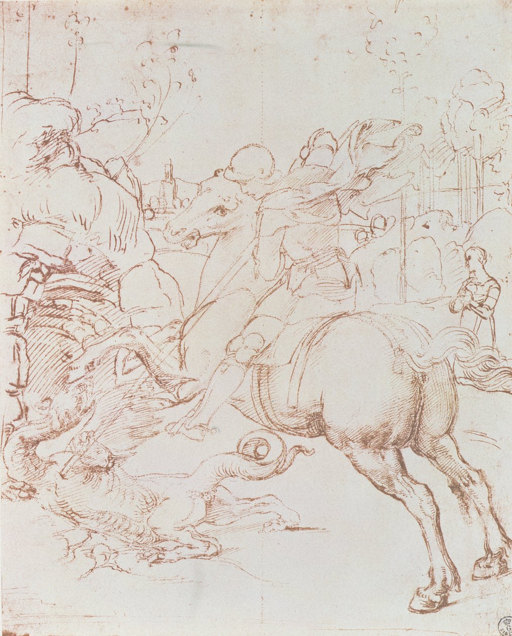 St. George en de draak door Raffaello Sanzio Raphael