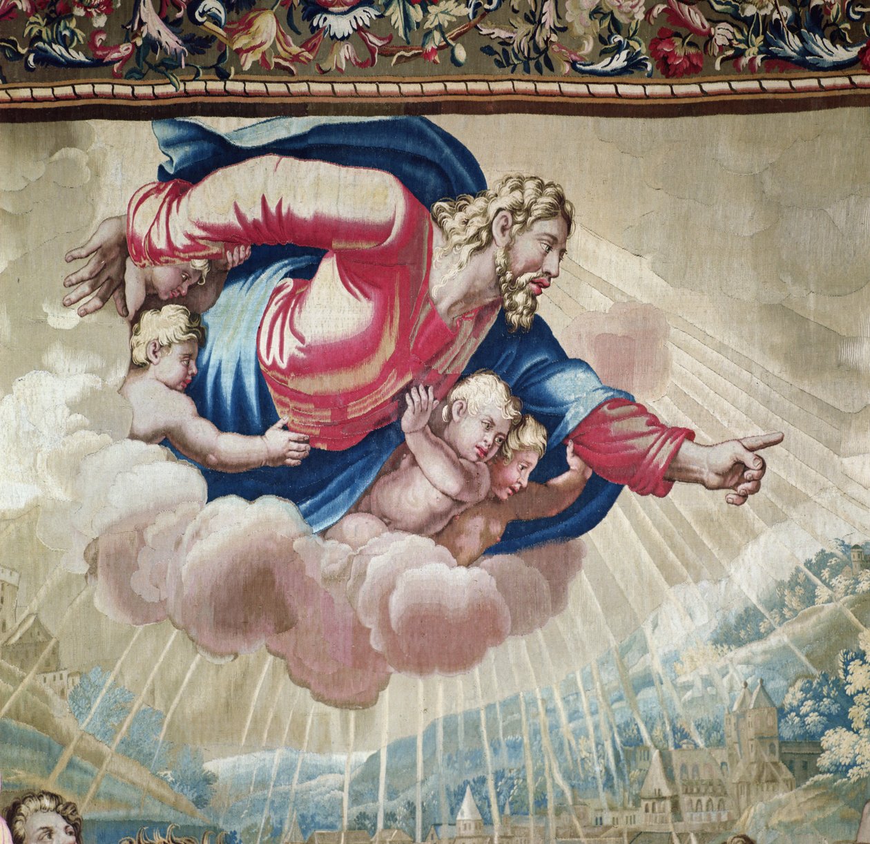 Wandtapijt met de Handelingen van de Apostelen, de bekering van Sint Paulus (detail) door Raffaello Sanzio Raphael