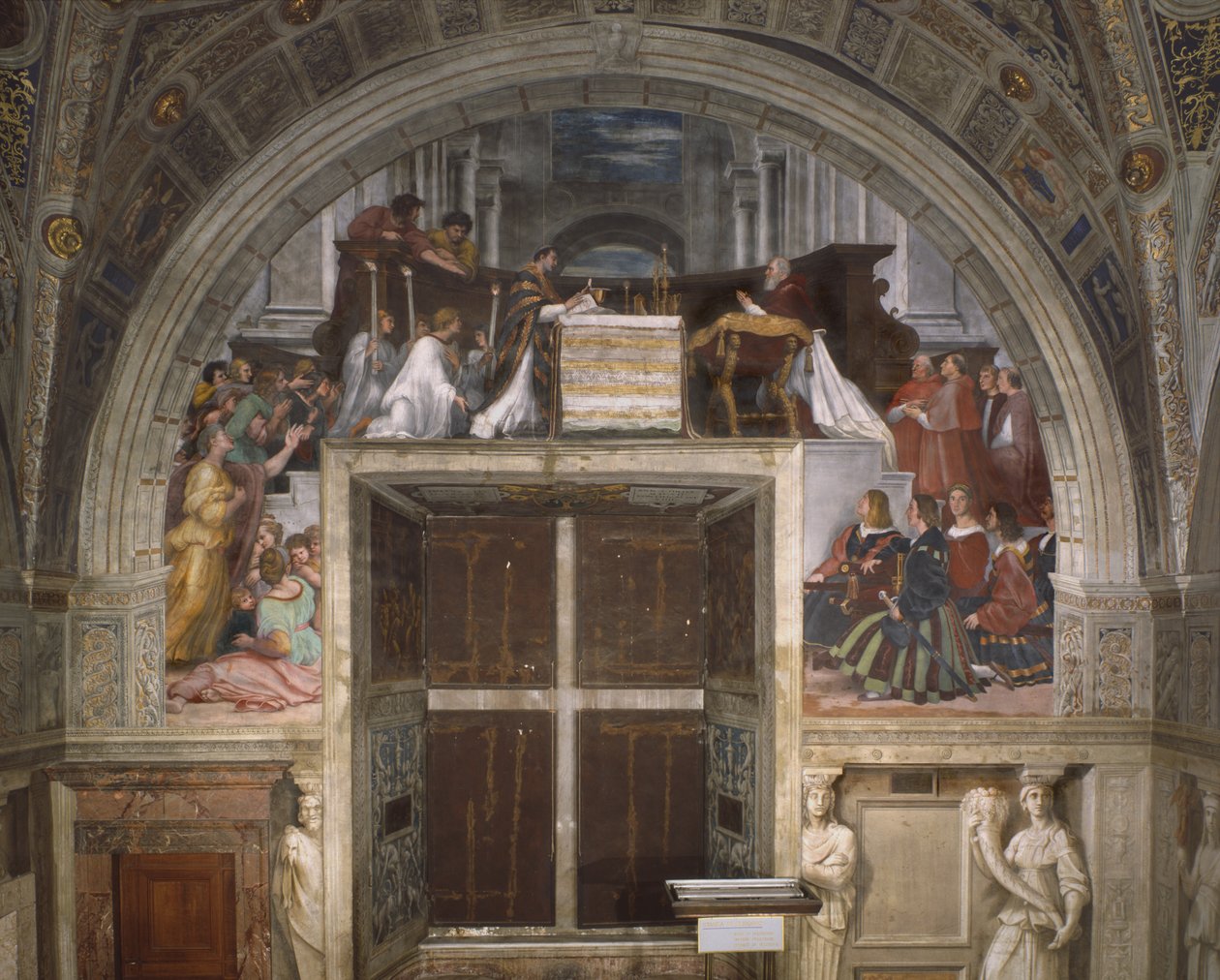 De mis van Bolsena, Stanza di Eliodoro, 1512-14 door Raffaello Sanzio Raphael