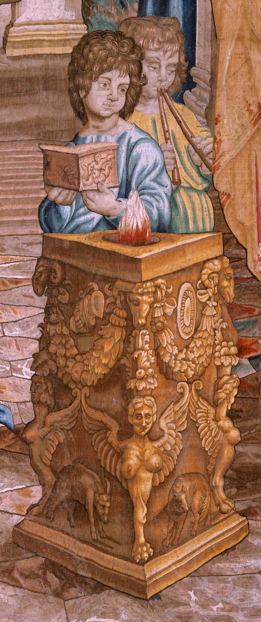 Vlaamse wandtapijt. Serie De Daden van de Apostelen. Sint Paulus en Sint Barnabas in Lystra. Achtste doek in de serie, het werd in tweeën gesplitst om het aan te passen aan de kamer. Model Carton door Rafael Sanzio. 1519. Fabriek Jan Raes. door Raphael