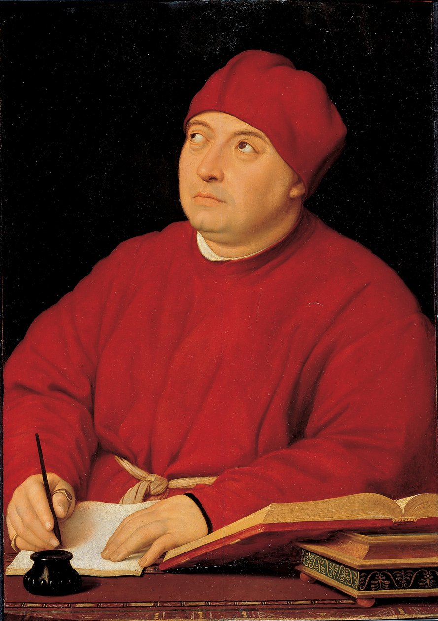 Portret van kardinaal Tommaso Inghirami door Raphael (1483 1520) (& studio)