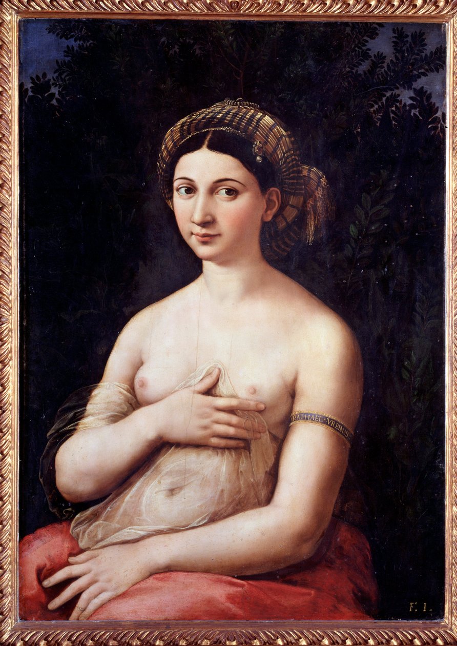 Portret van een jonge dame (La Fornarina) door Raphael