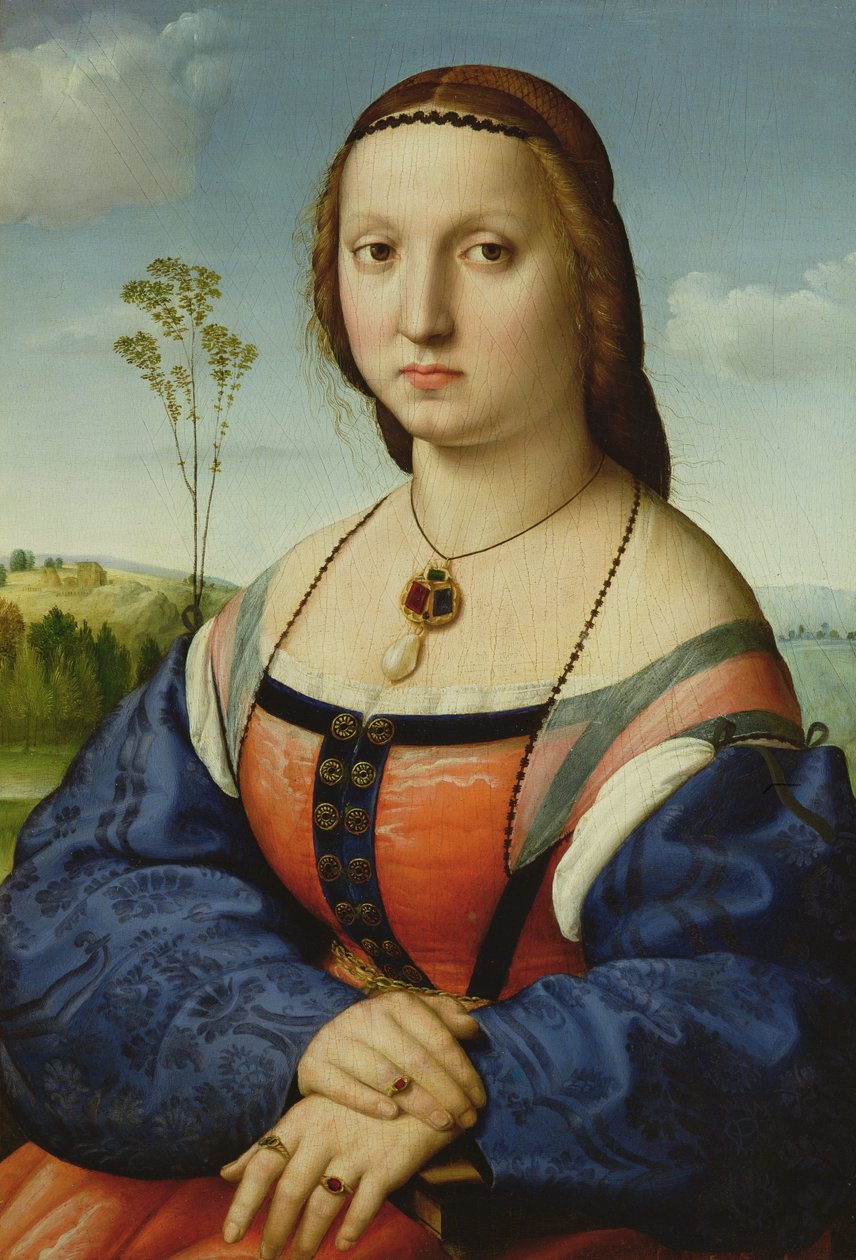Portret van Maddalena Doni, 1506 door Raffaello Sanzio Raphael