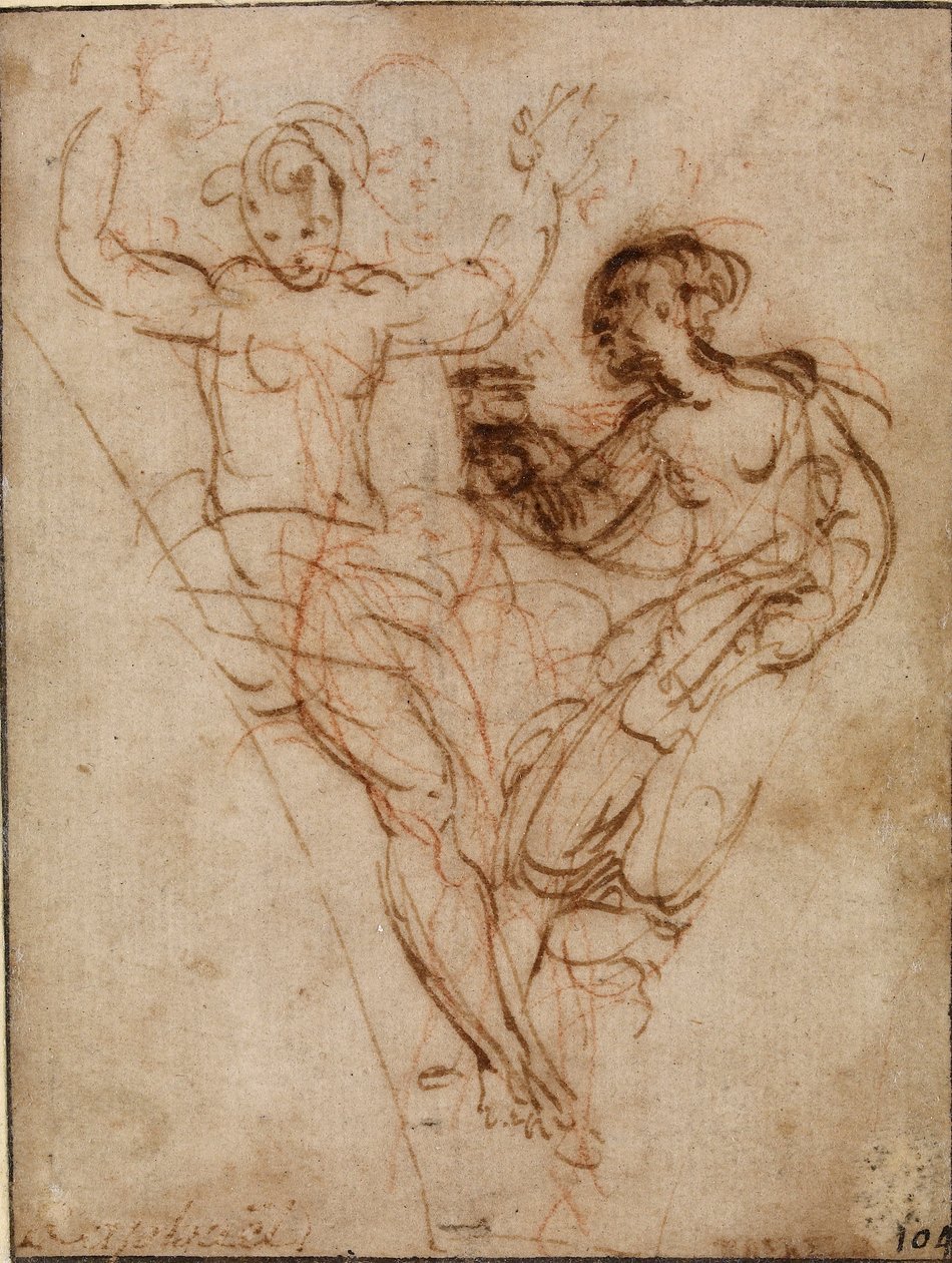 Psyche presenteert Venus de vaas van Proserpina, begin 16e eeuw door Raphael