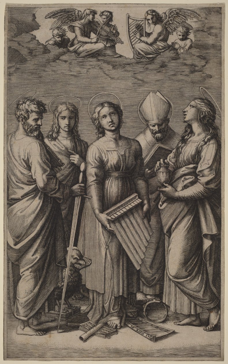 De heilige Cecilia door Raphael
