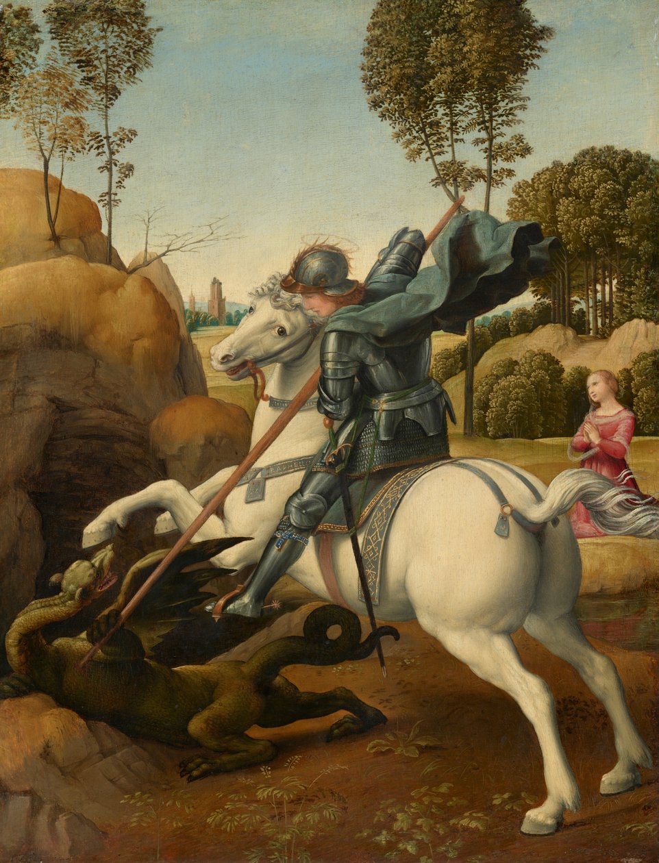 Sint-Joris en de draak door Raphael