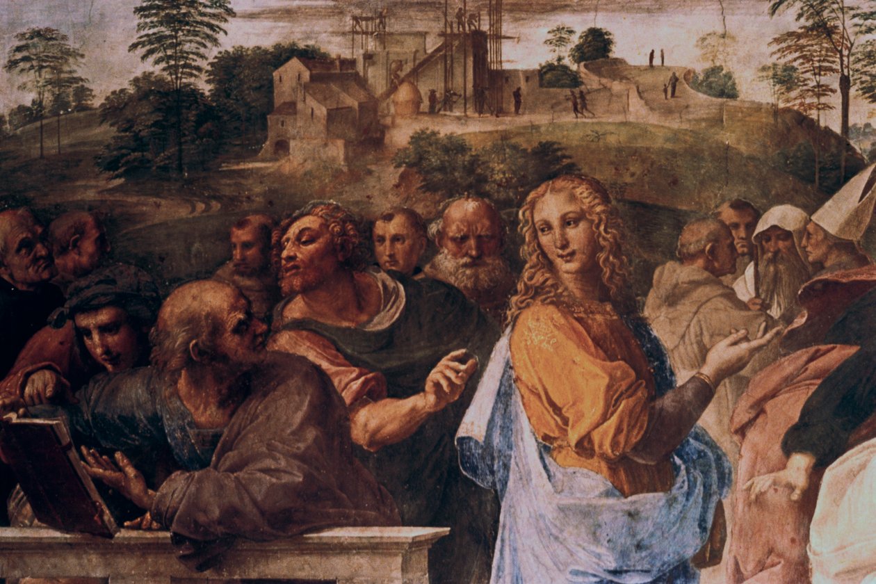 De Disputatie over het Heilig Sacrament (detail) door Raffaello Sanzio Raphael