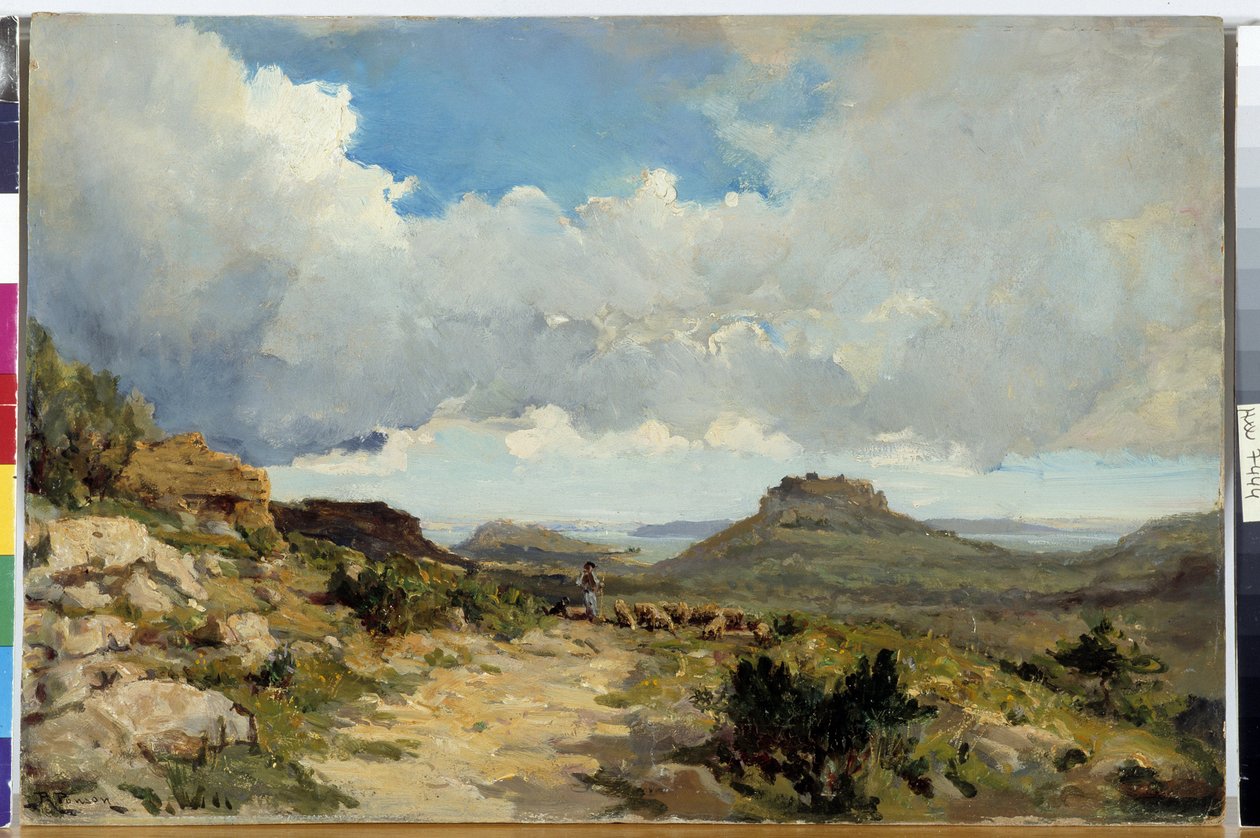 Herder in Miramas le Vieux, Etang de Berre in de Bouches-du-Rhône door Raphael Luc Ponson