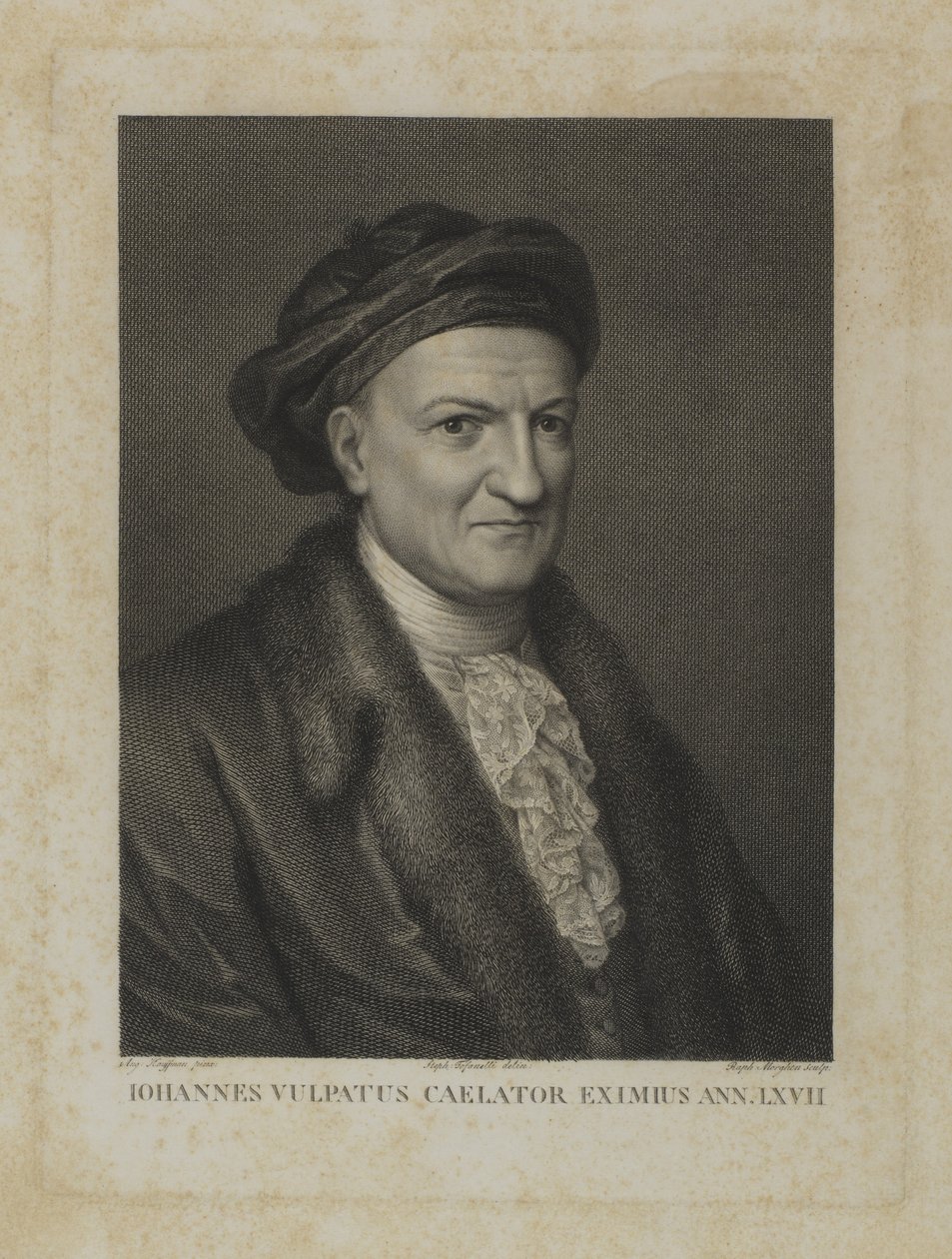 Johannes Vulpatus Caelator Eximus Ann. LXVII door Raphael Morghen