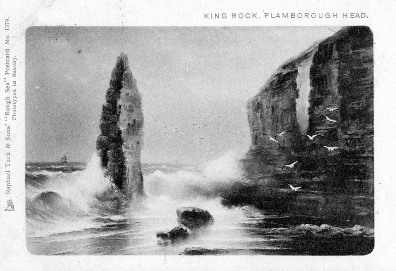 King Rock, Flamborough Head, East Riding, Yorkshire, 1903 door Raphael Tuck