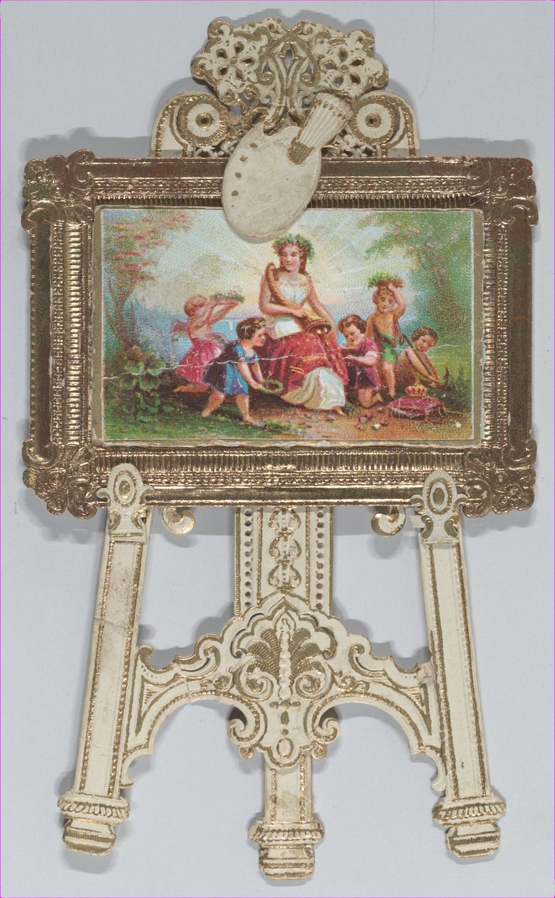 Valentijn - Staande ezel, chromolithografische familie door Raphael Tuck and Sons