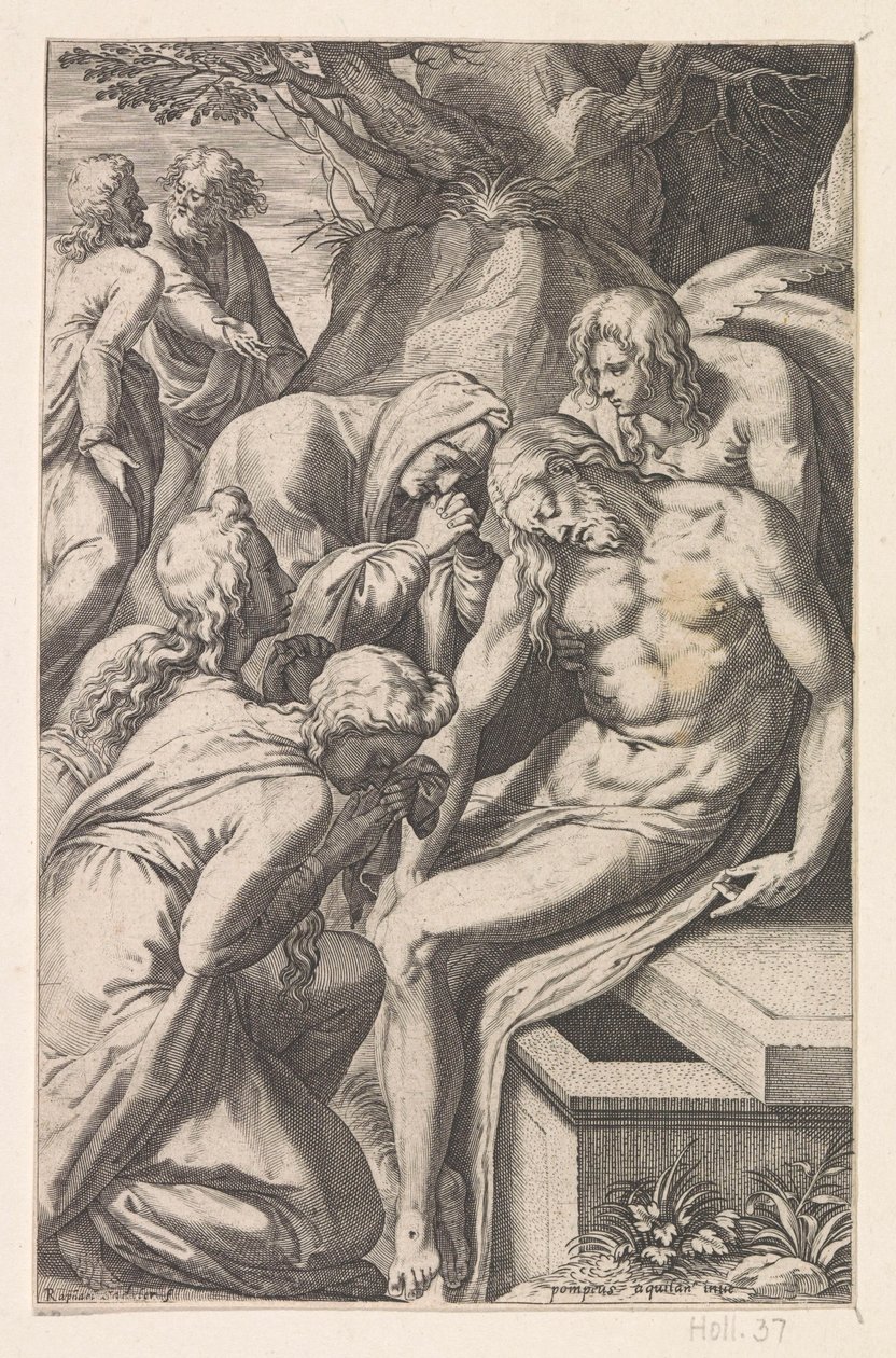 Bewening en graflegging van Christus door Raphaël Sadeler (I)