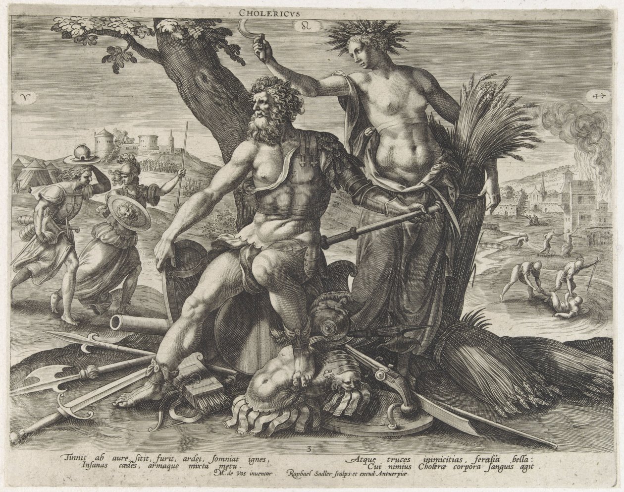 Cholerisch temperament door Raphaël Sadeler (I)
