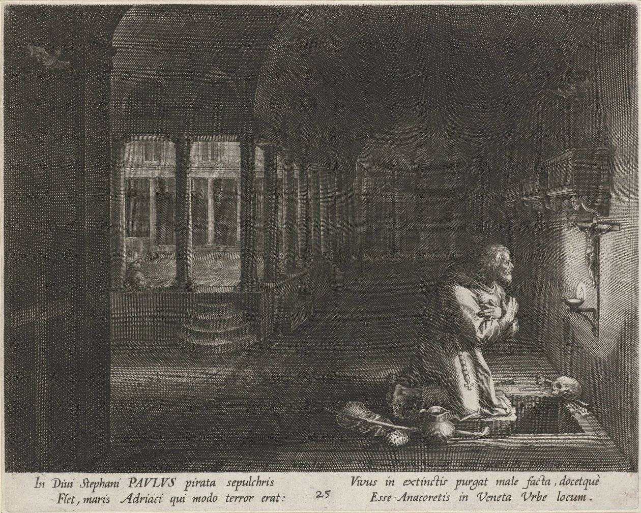 Heilige Paulus van Latros door Raphaël Sadeler (I)