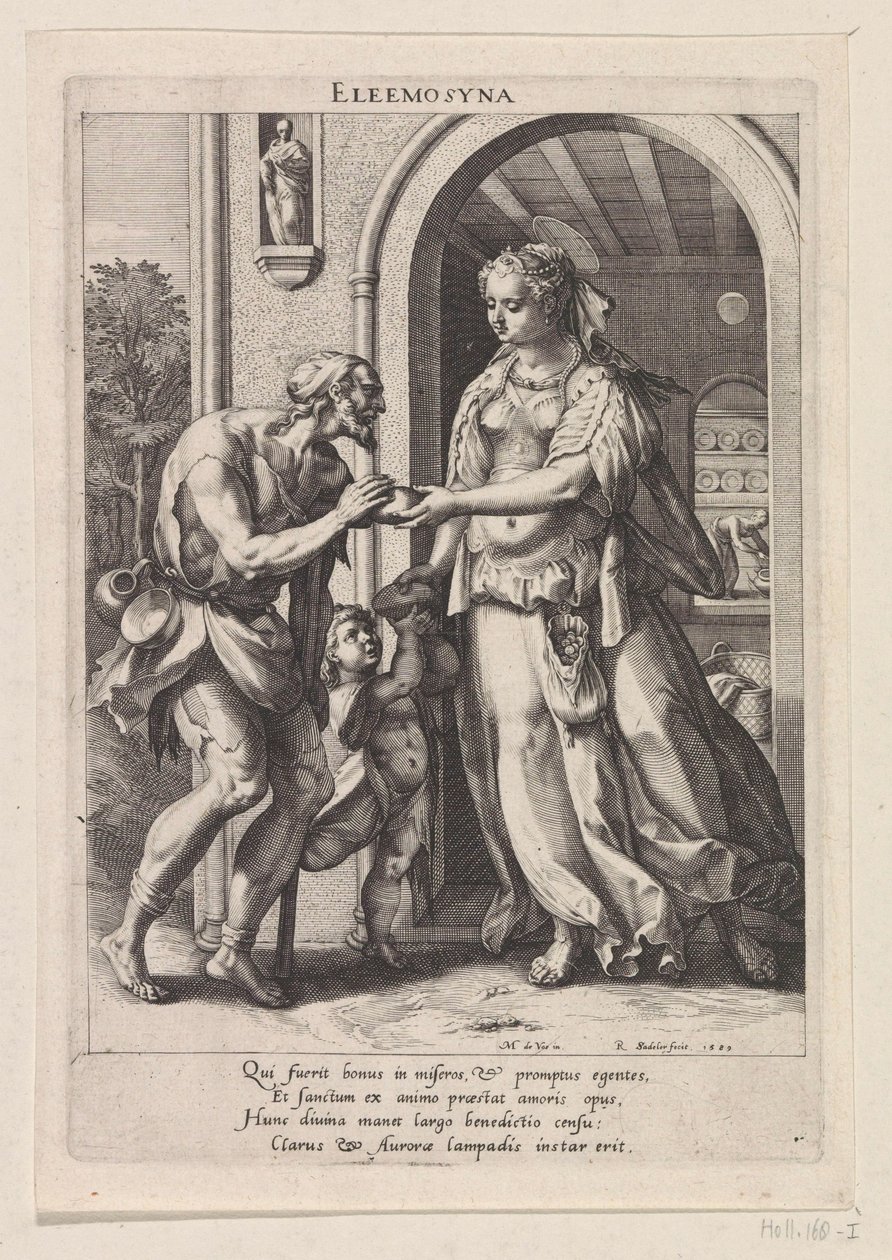 Liefdadigheid door Raphaël Sadeler (I)