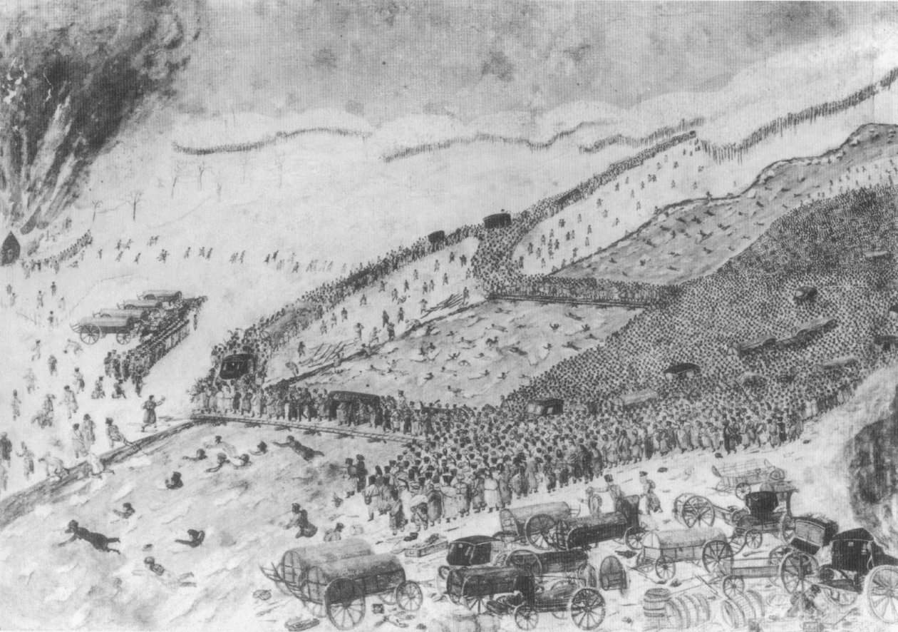 De oversteek van de Berezina, 26 november 1812 door Raymond Fournier Sarloveze