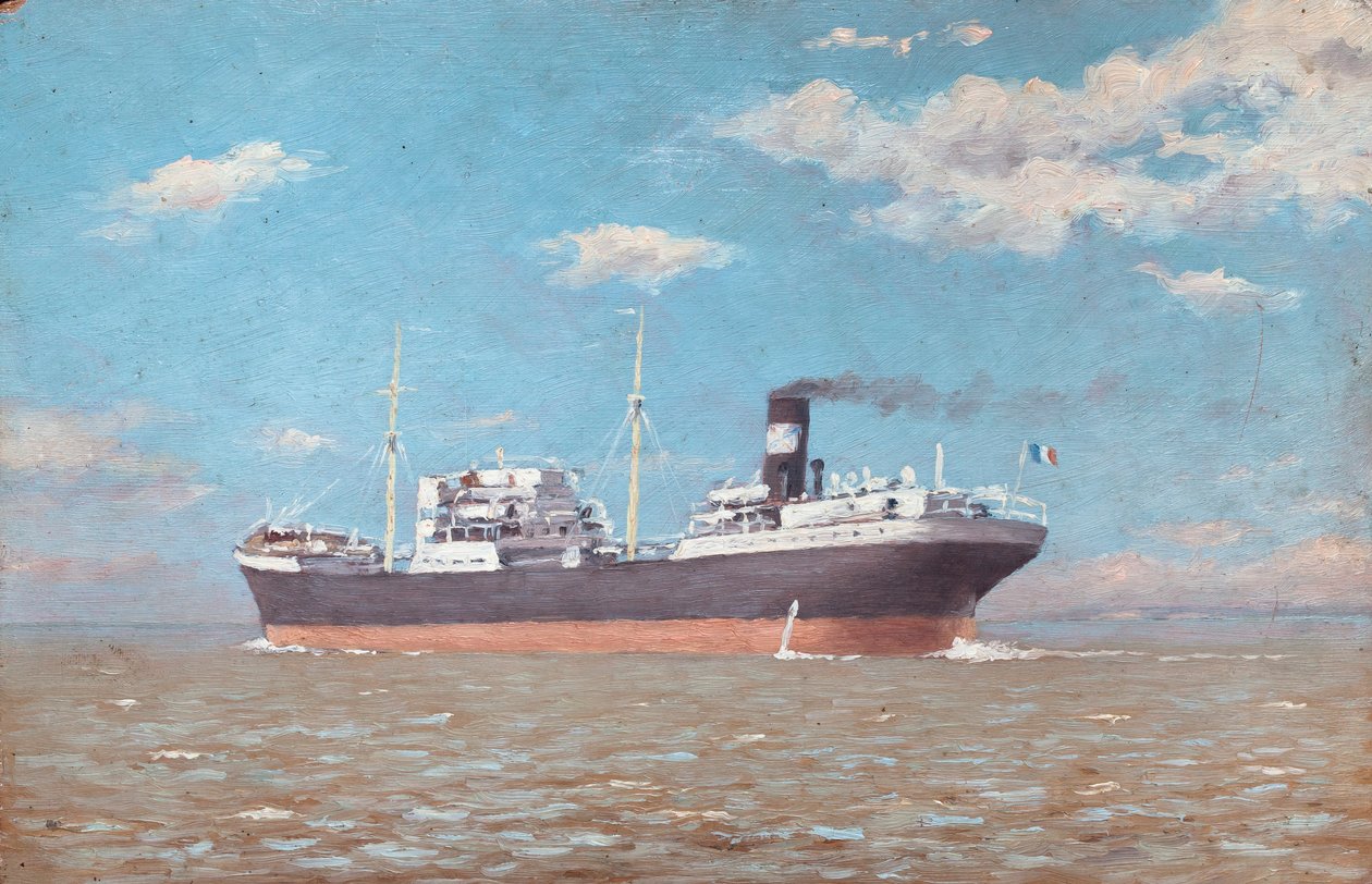 Vracht op de monding van de Gironde door Raymond Bonnefon