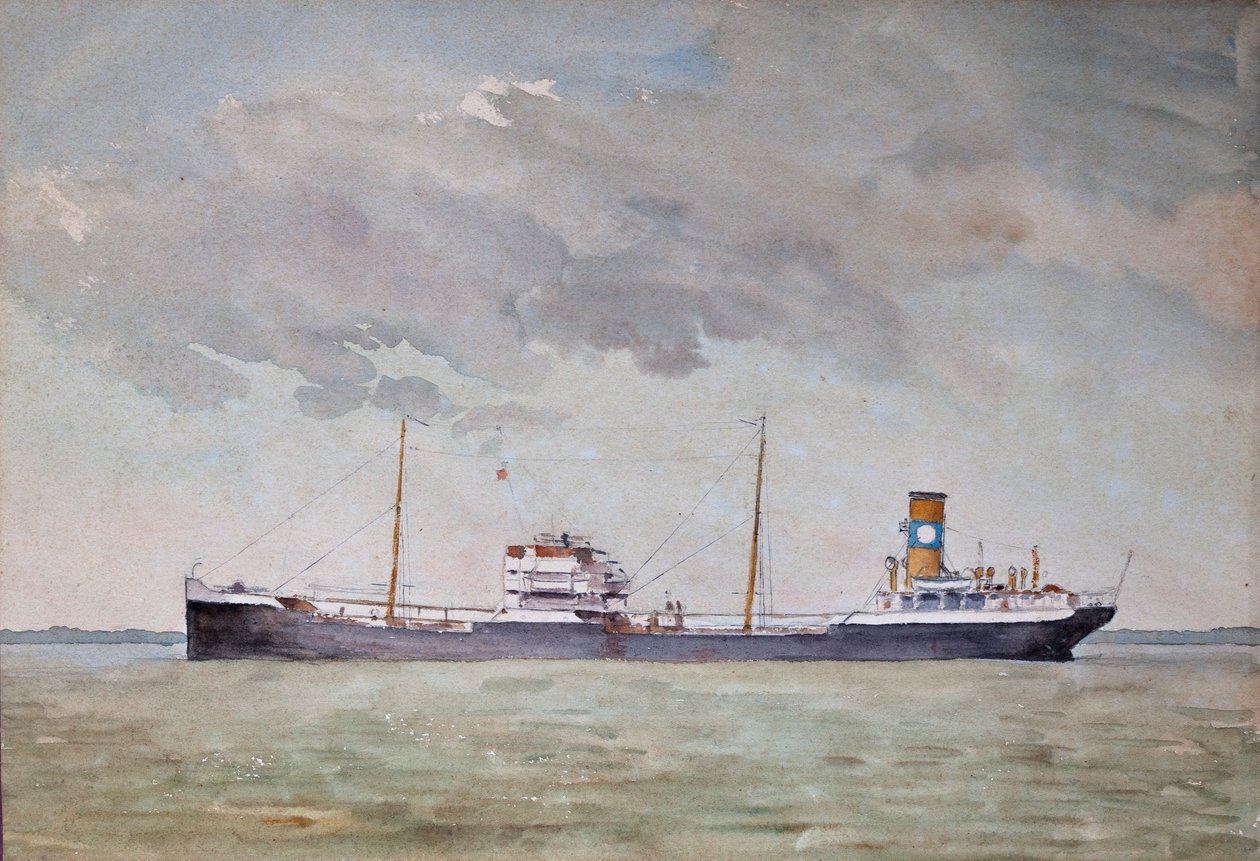 Vracht op de monding van de Gironde door Raymond Bonnefon