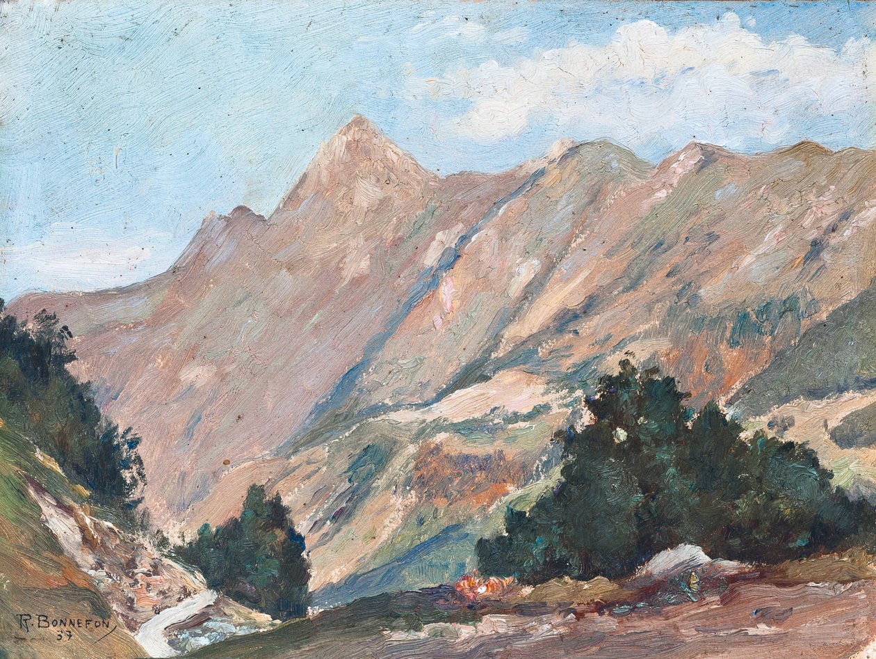 Berglandschap in de Pyreneeën door Raymond Bonnefon