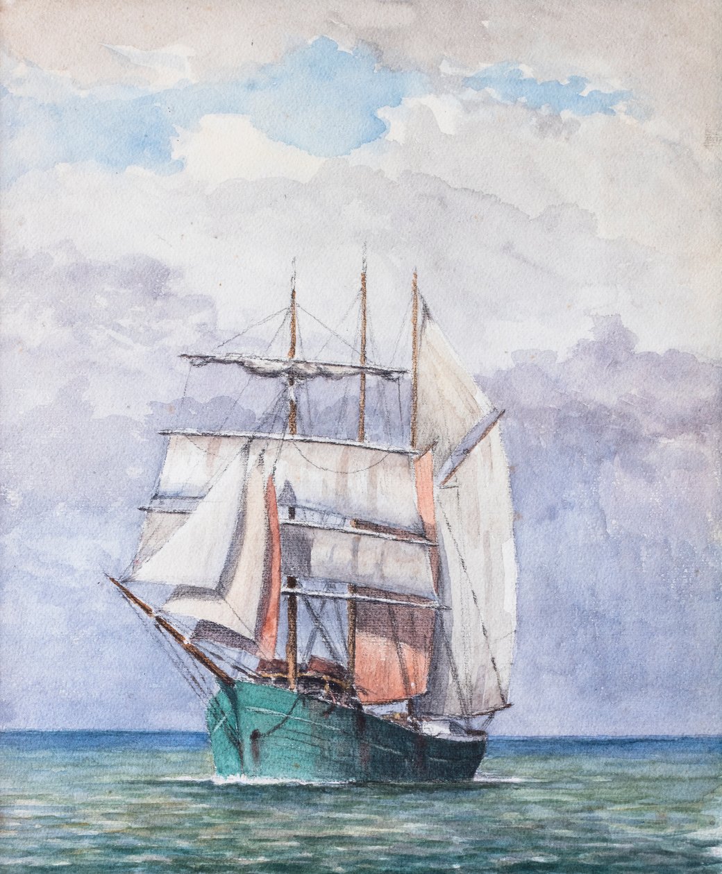 Trois-mos (gouache op papier) door Raymond Bonnefon