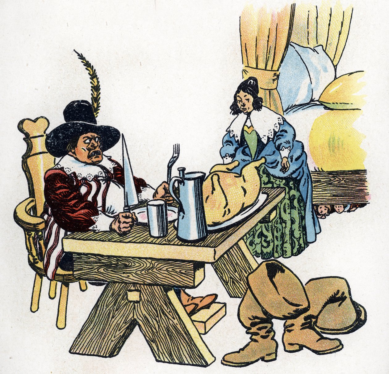 "Le Petit Poucet" illustratie voor de sprookjes van Charles Perrault, ca. 1920 door Raymond de la Neziere
