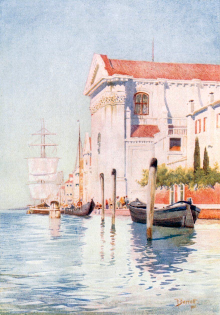 Zattere (kleurenlitho) door Reginald Barratt