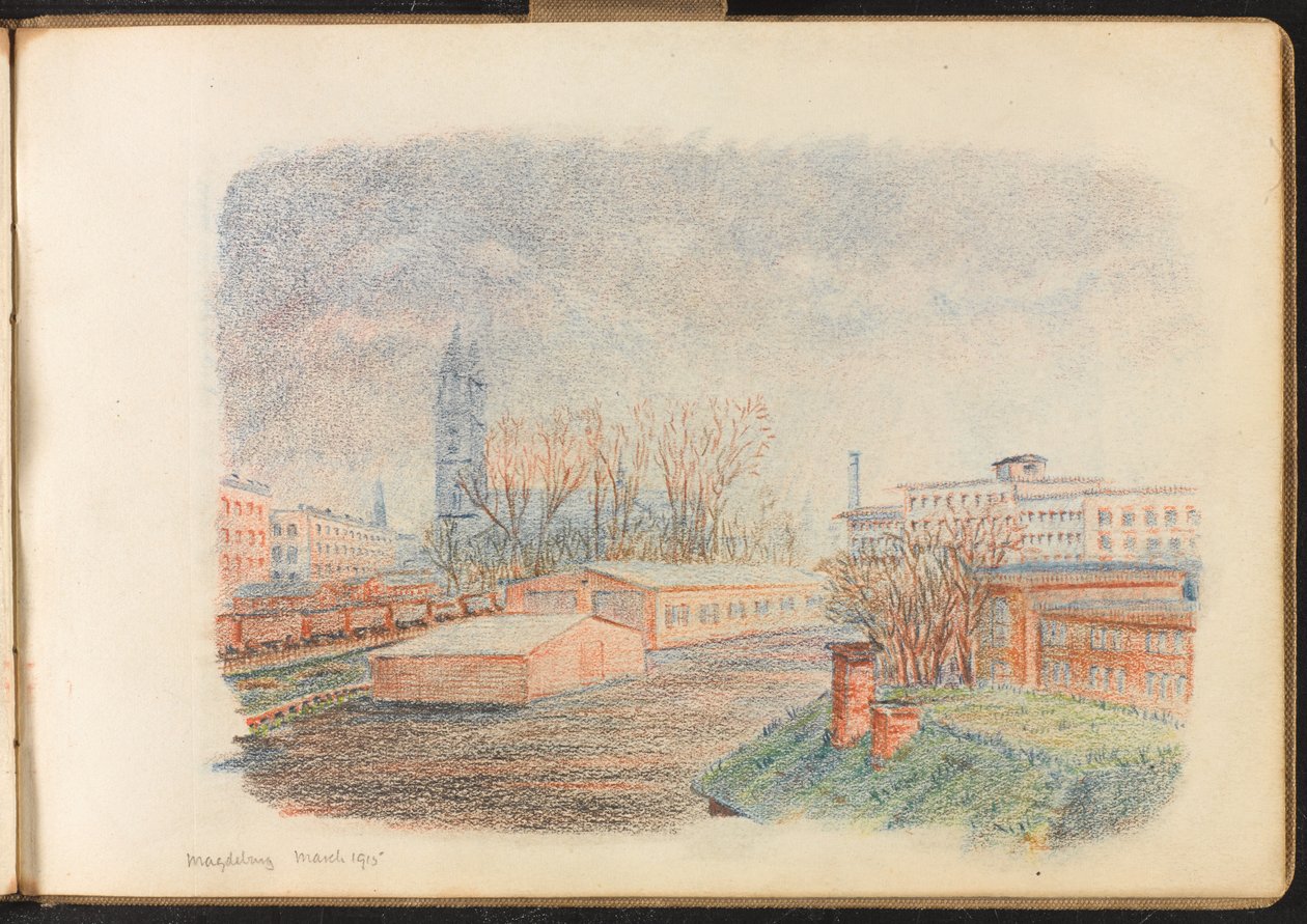 Magdeburg kamp, maart 1915 (tekening) door Reginald Copleston Bond