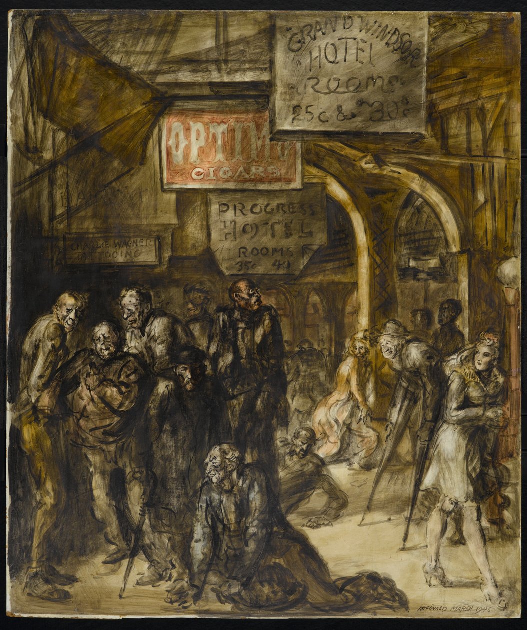 Grand Windsor Hotel door Reginald Marsh