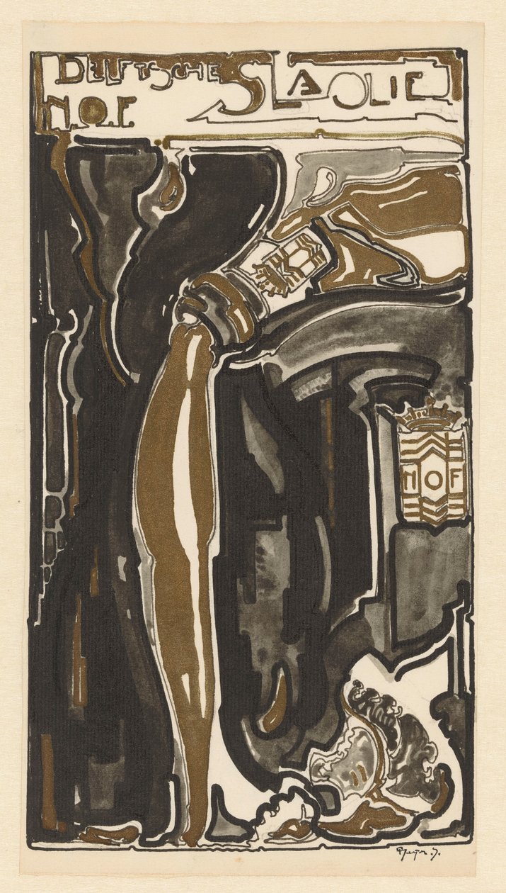 Delftsche slaolie N.O.F. door Reijer Stolk (signed by artist)