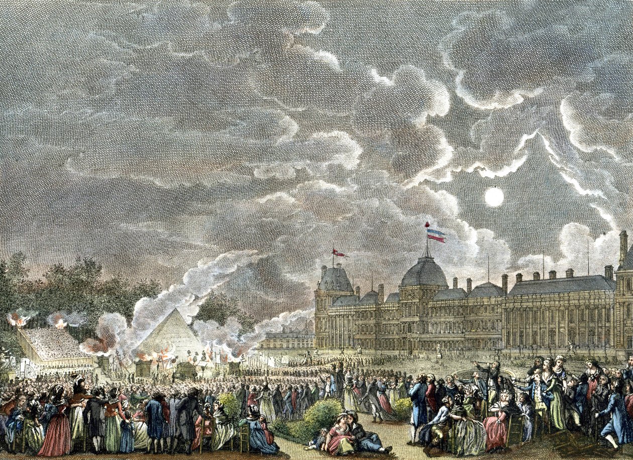 Ceremonie voor de Martelaren van 1792. 1794-1804 (gravure) door Reiner Vinkeles