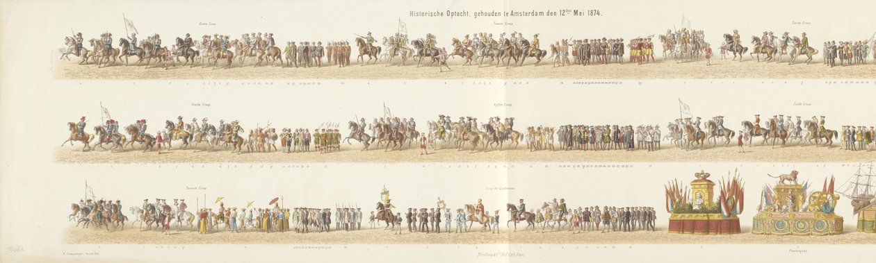 Historische Optocht, gehouden te Amsterdam den 12den Mei 1874 door Reinier Craeyvanger