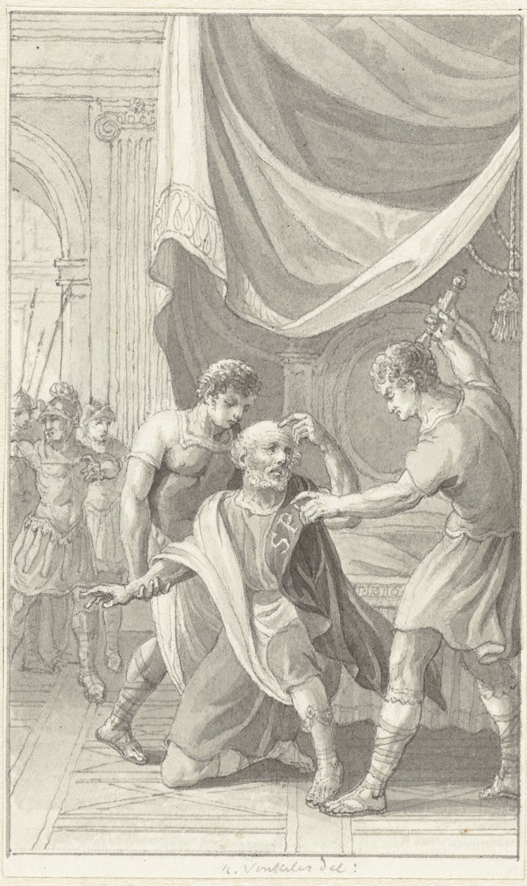 De tachtigjarige Gordianus tot het keizerschap gedwongen door Reinier Vinkeles (I)